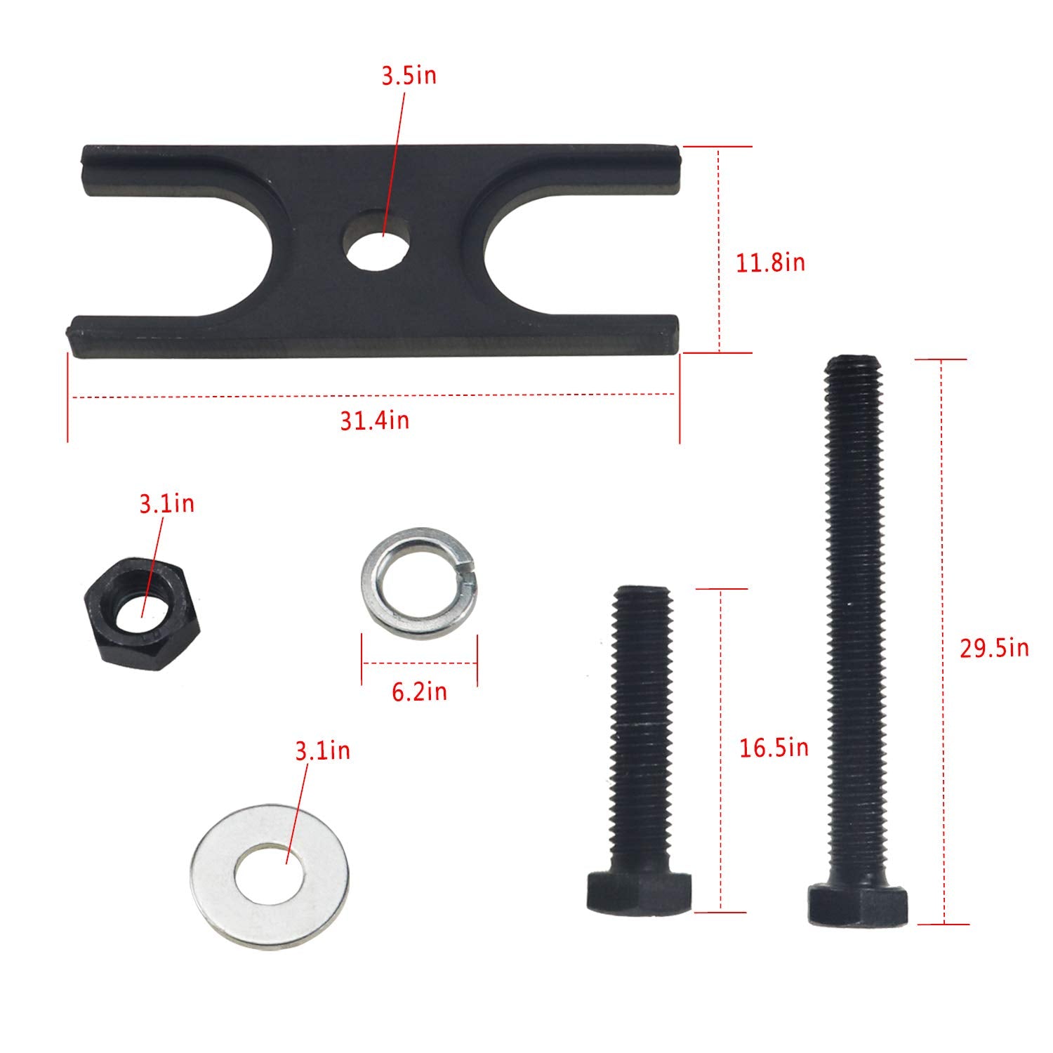 MOEBULB included stud, nut, and valve spring compressor in pack.