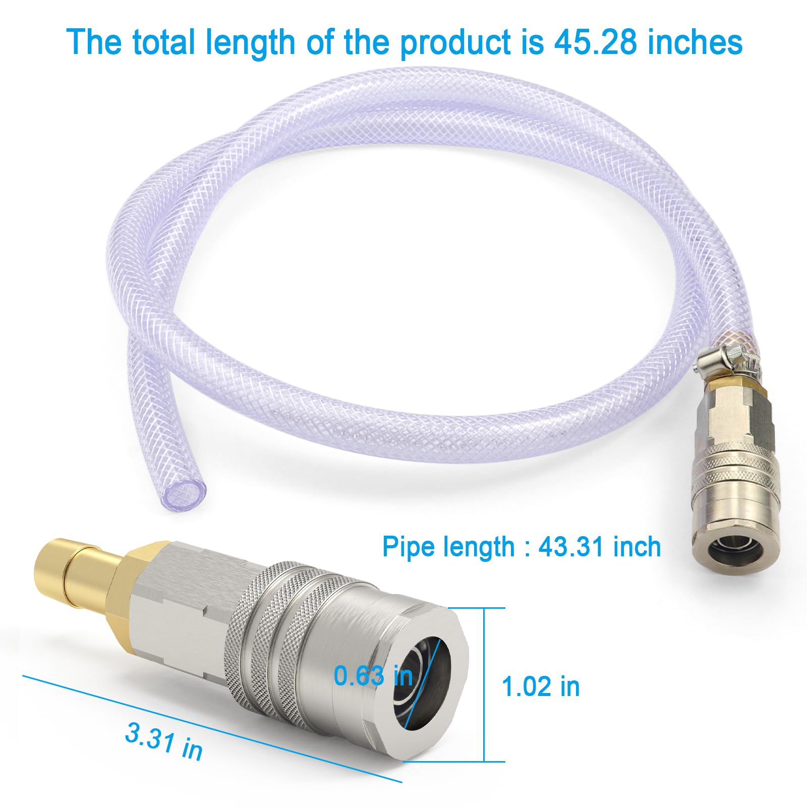 MOEBULB drain hose attached to Mack radiator drain fitting.