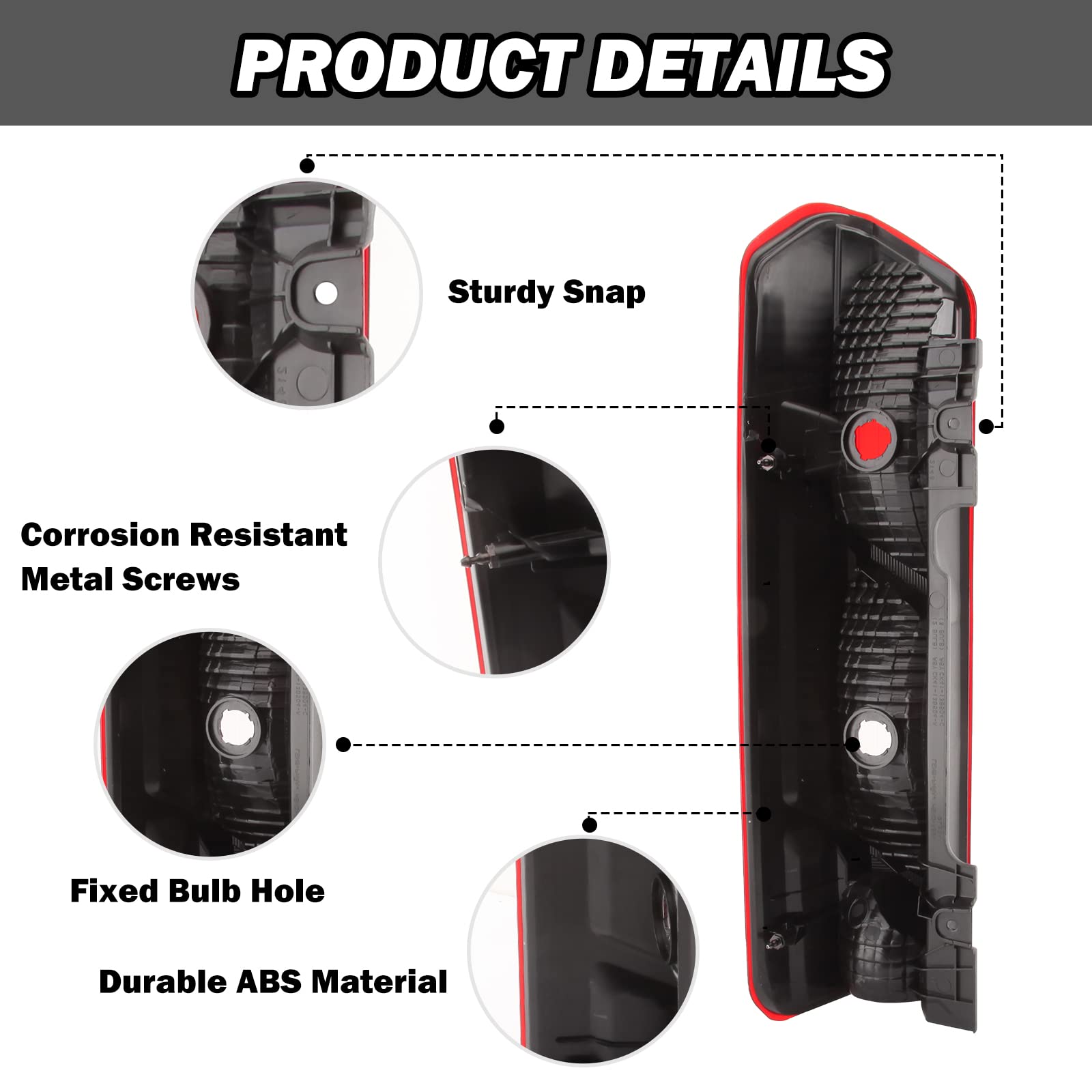 MOFOAP rear tail lamp for Transit with waterproof shockproof protection