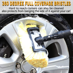 MOFEEZ 360-degree-covered bristles clean edges and corners from multiple angles.