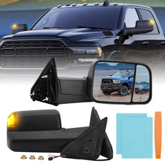 MOFOAP driver-side mirror Ram 1500 with expanded rear view