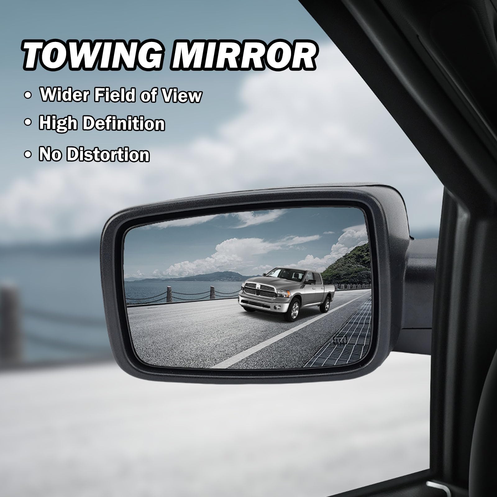 MOFOAP easy-install Ram driver-side mirror replacement
