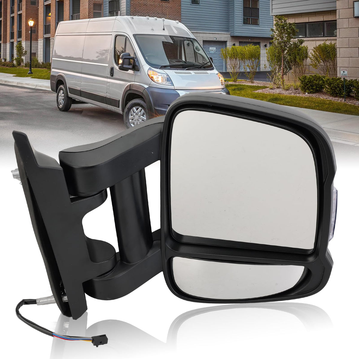 MOFOAP passenger right side mirror for RAM Promaster 2019–2022 enhances rear view