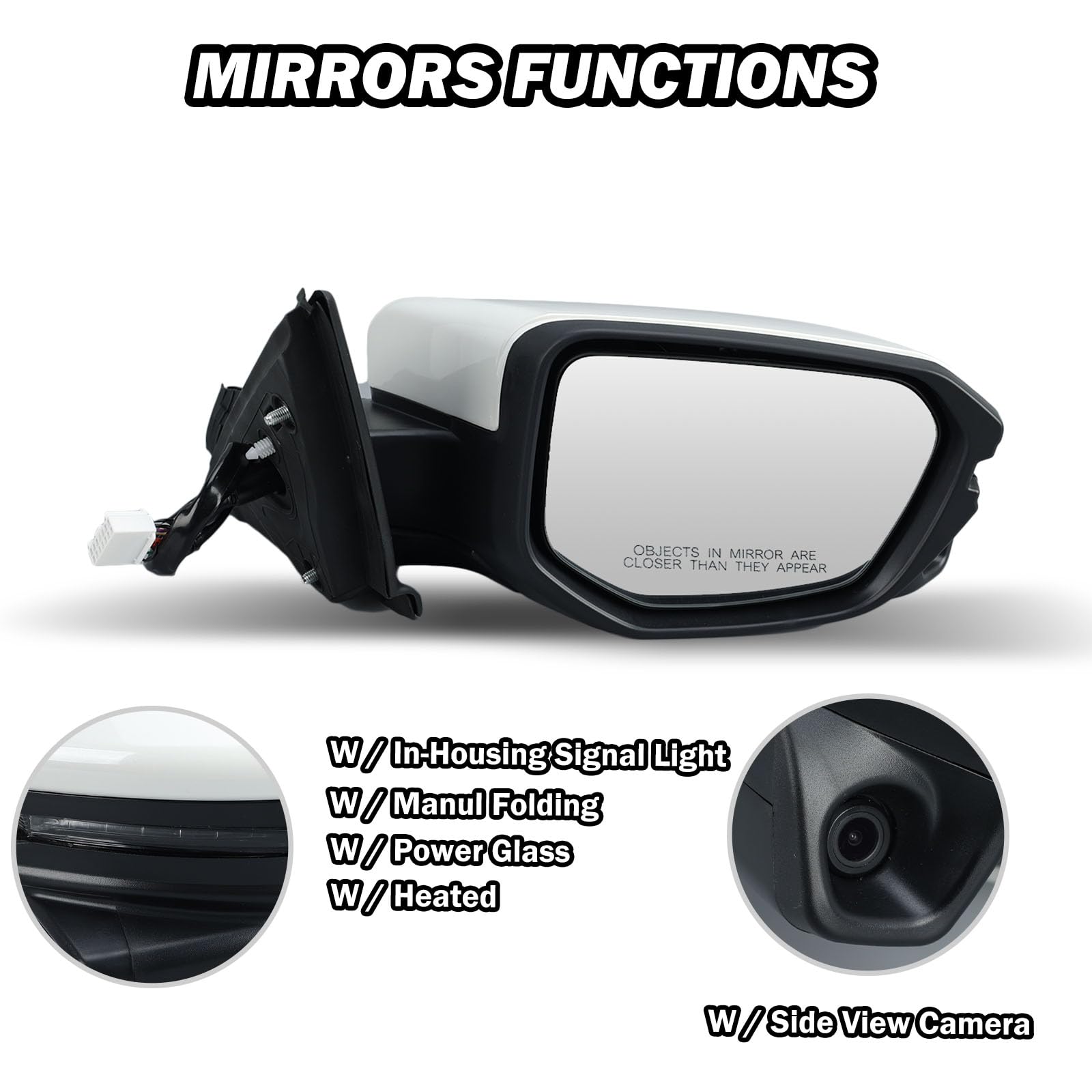 MOFOAP Honda Civic mirror – camera view improves parking accuracy.