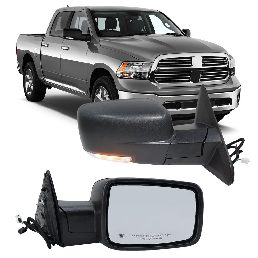 MOFOAP right passenger mirror for Dodge Ram with wide-angle view