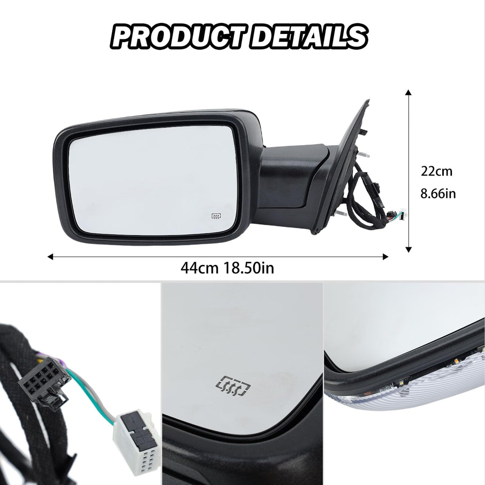 MOFOAP textured ABS shell of Ram mirror