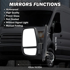 MOFOAP textured black finish mirror combines durability with a low-profile look.