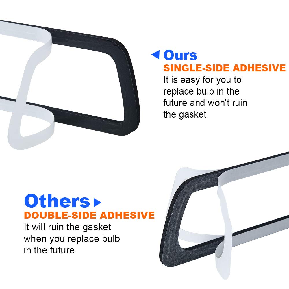 MOFORKIT seal installation detail demonstrates easy adhesive backed mounting