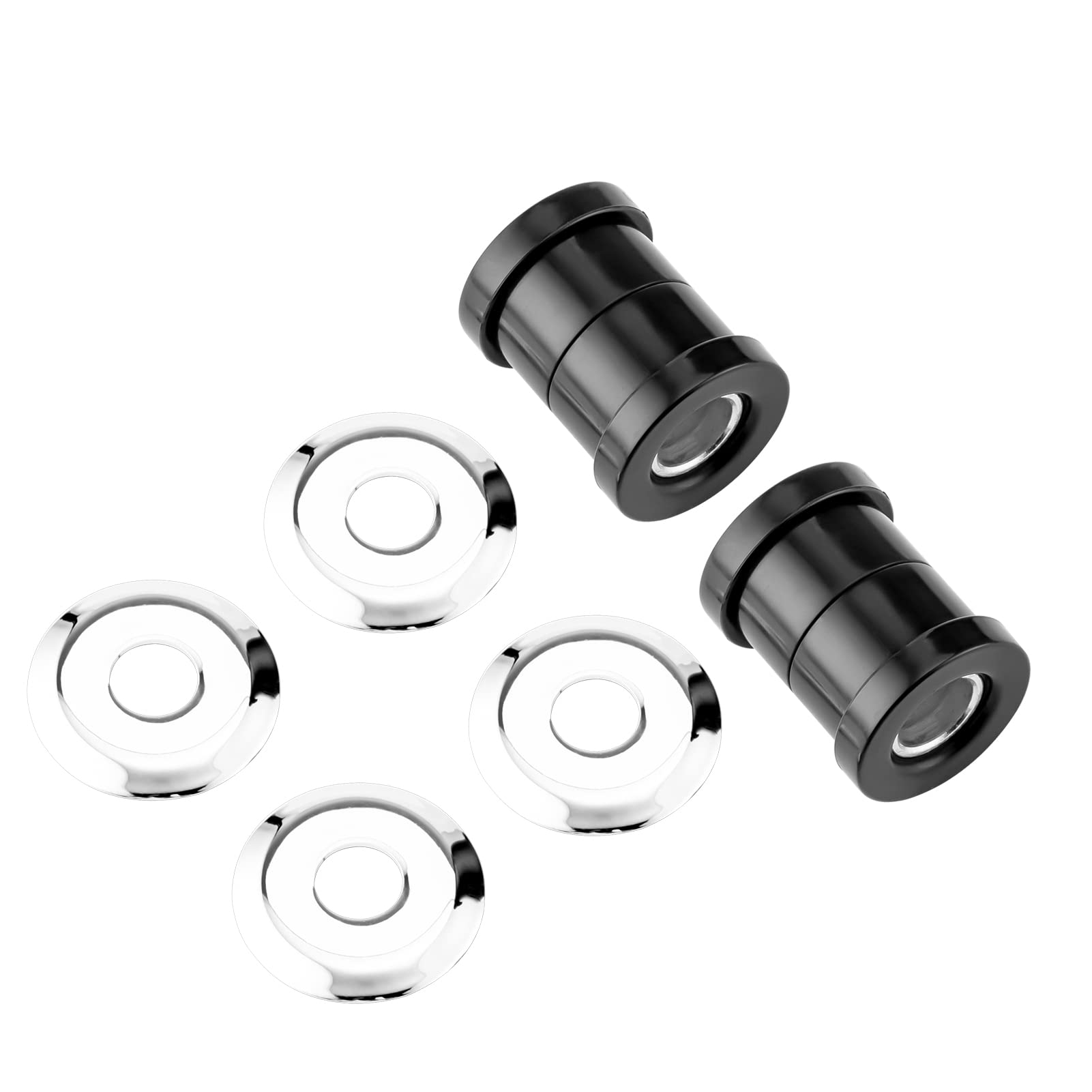 Mofun handlebar riser bushing kit—Harley Softail closeup showing vibration-damping in action.