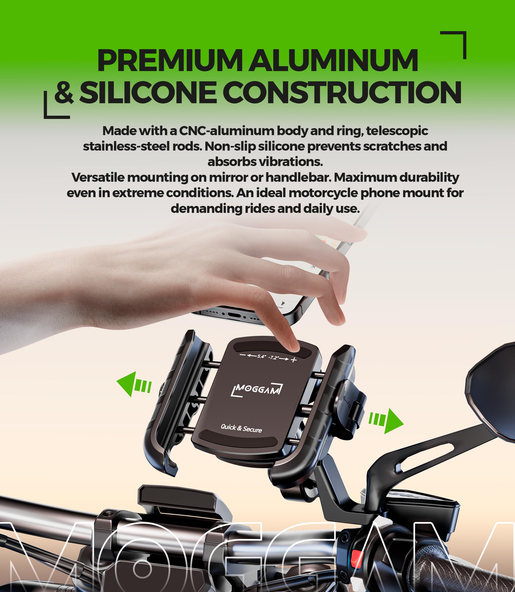 MOGGAM handlebar or mirror compatibility for various bikes