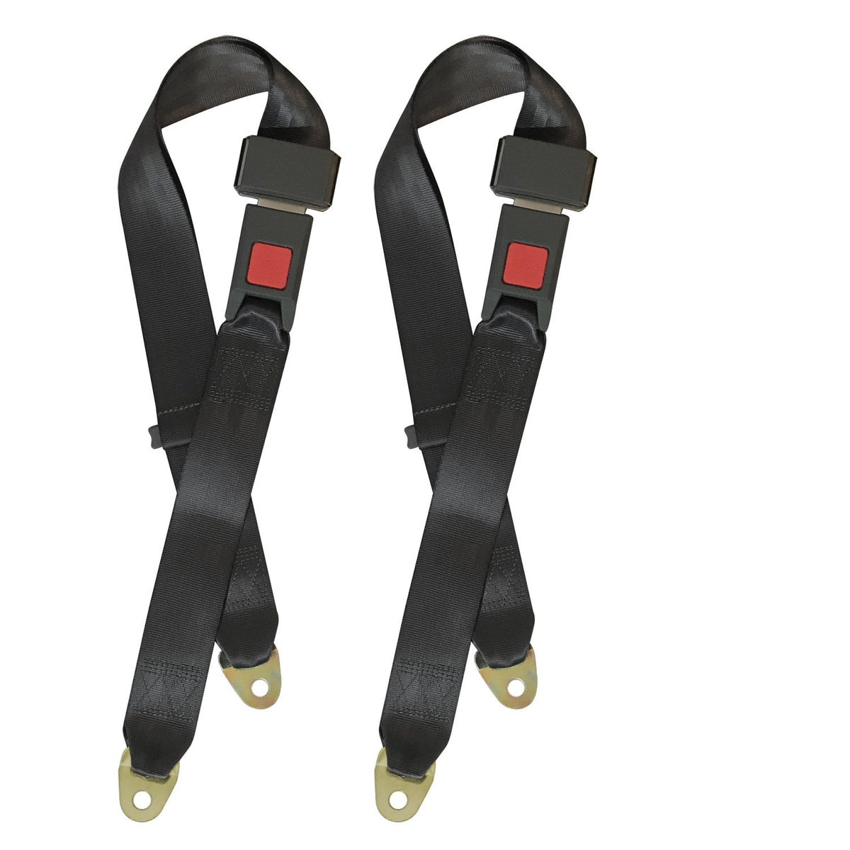 MOHEEN universal lap seat belt in black, adjustable fit for go-karts.