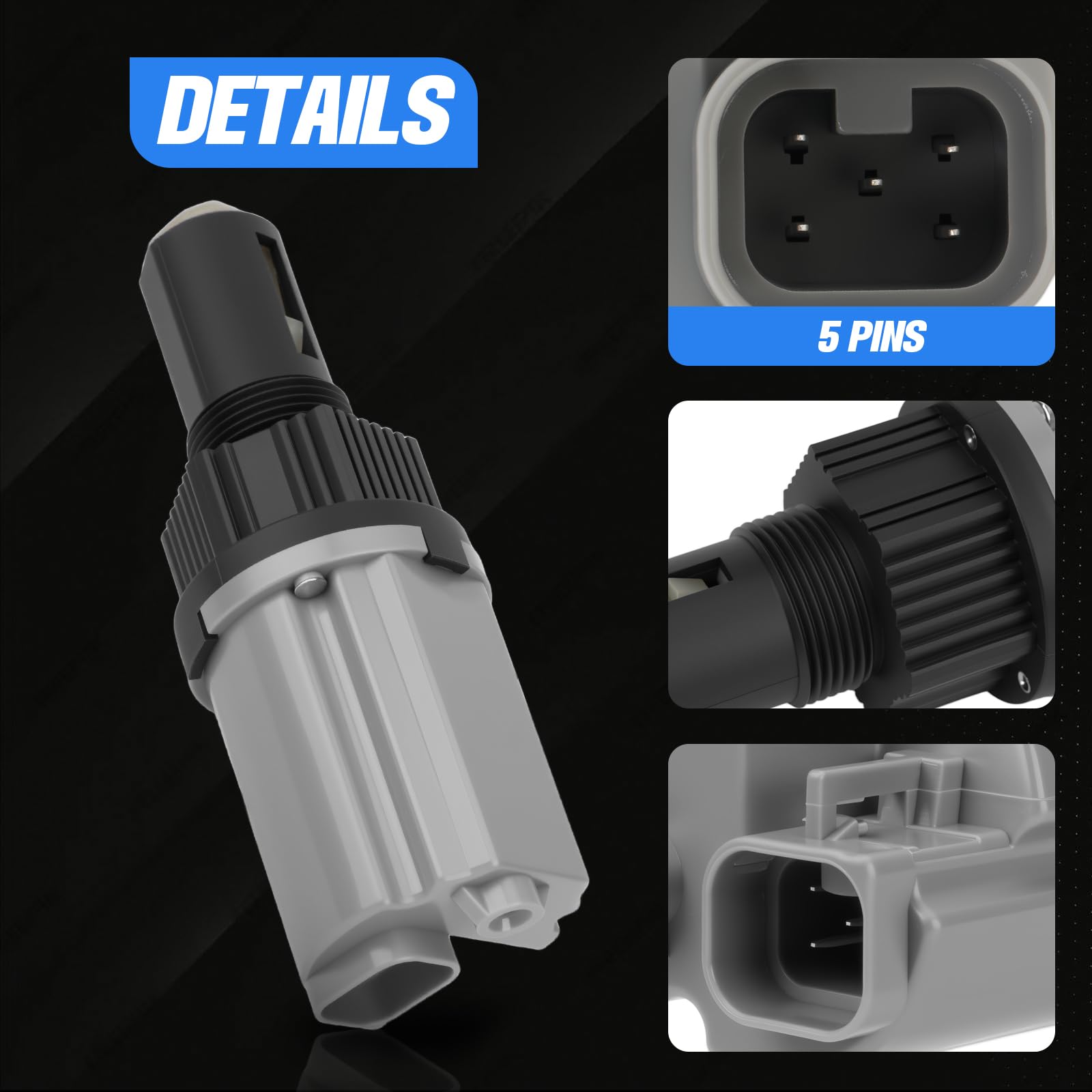 MOJIOO 4WD actuator connector pin type — compatible 5-pin plug.