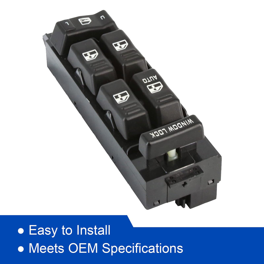 MOJTBE Power Window Master Switch backside connectors, seamless OEM-style wiring compatibility.