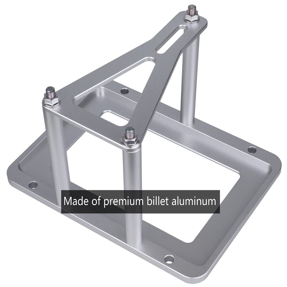 Moker battery tray top plate closeup displaying precise fit and corrosion resistant construction.