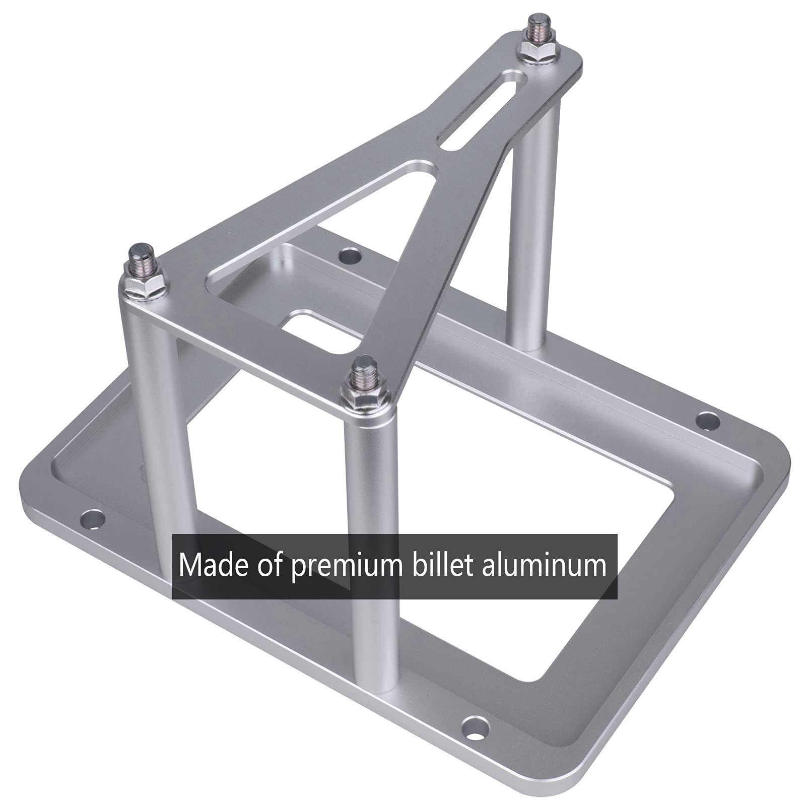 Moker battery tray top plate closeup displaying precise fit and corrosion resistant construction.