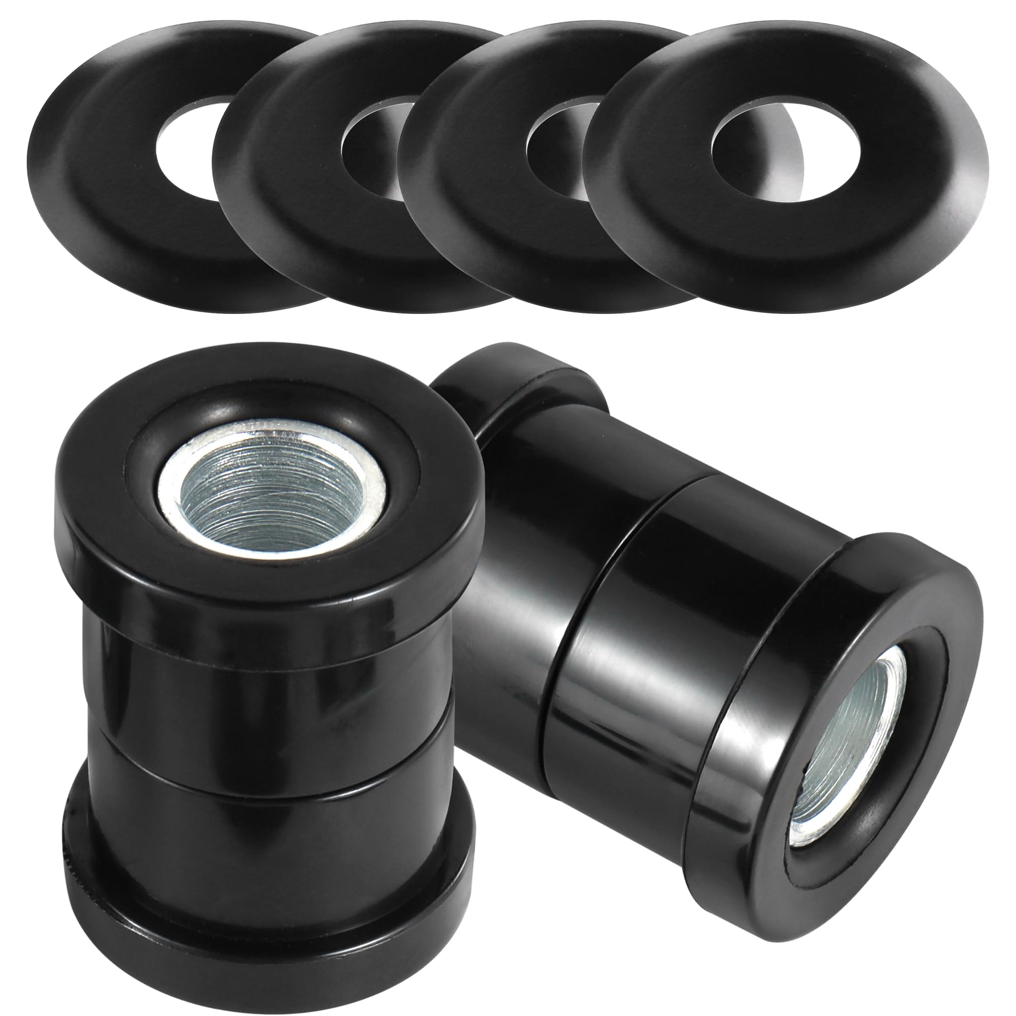 MoKitDora handlebar riser bushings closeup with black finish for smoother vibration control.
