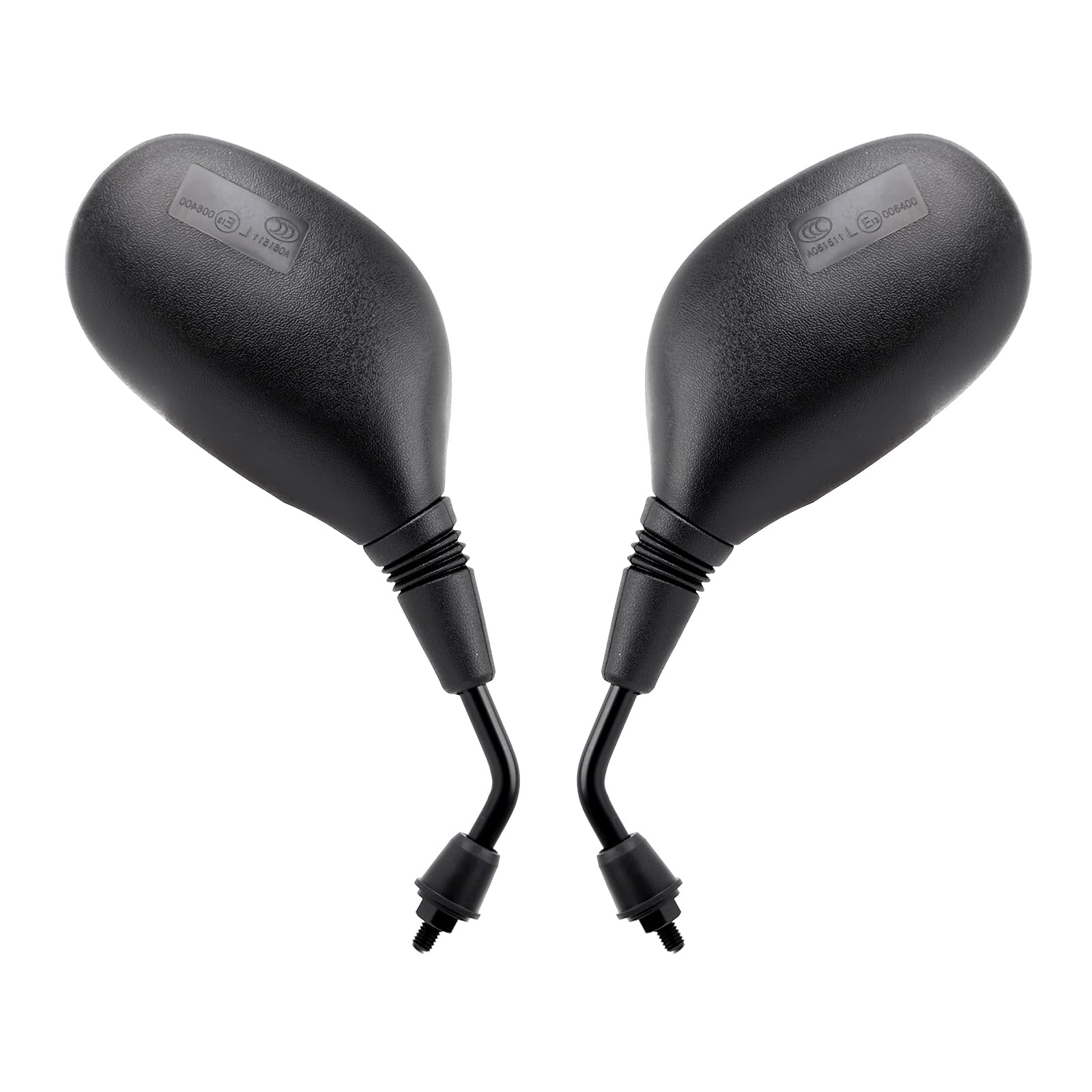 Mokuo Gy6 rearview mirror with 8mm mount for clear lane visibility.