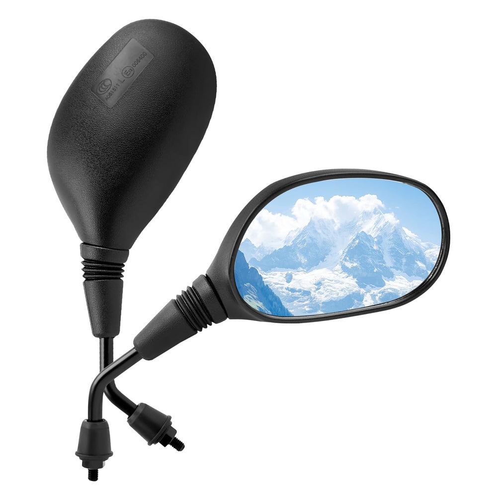 Mokuo Sunl Gy6 mirror supports easier signal of hazards.