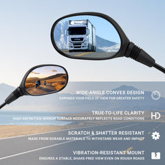 Mokuo TaoTao Gy6 rearview mirror with 8mm mount aids safer lane changes.