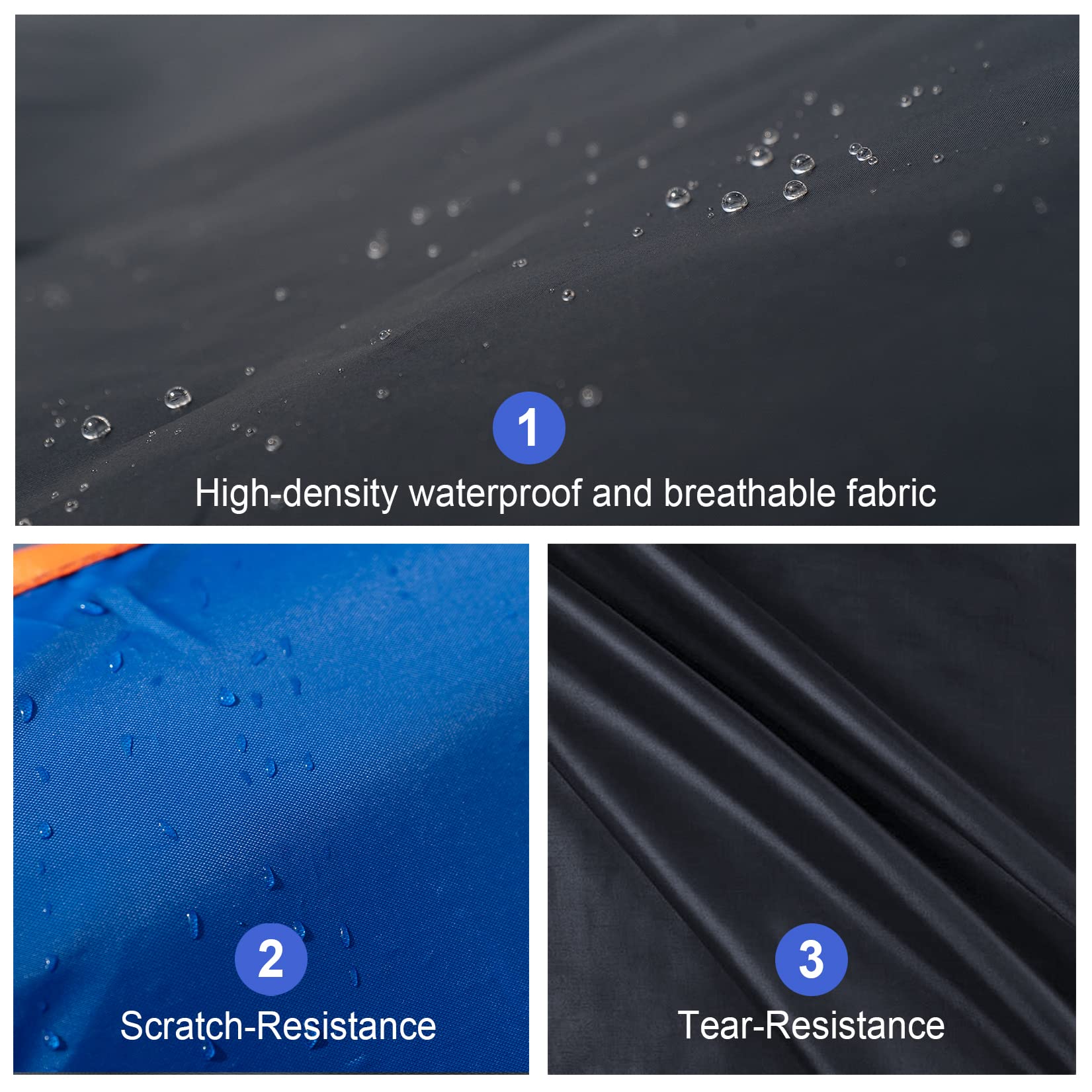 Molebt car cover back view highlighting waterproof protection.
