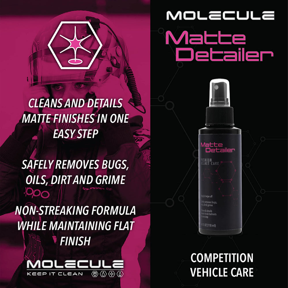 Molecule Helmet Refresh spray deodorizes interior padding and controls odors.