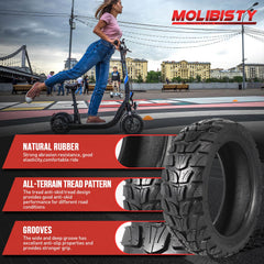 Molibisty premium rubber offers durable air retention and long life.