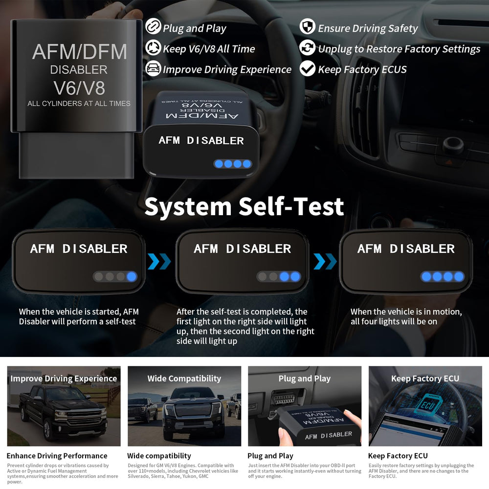 Momao AFM/DFM Disabler compatible with GM V6/V8 platforms.