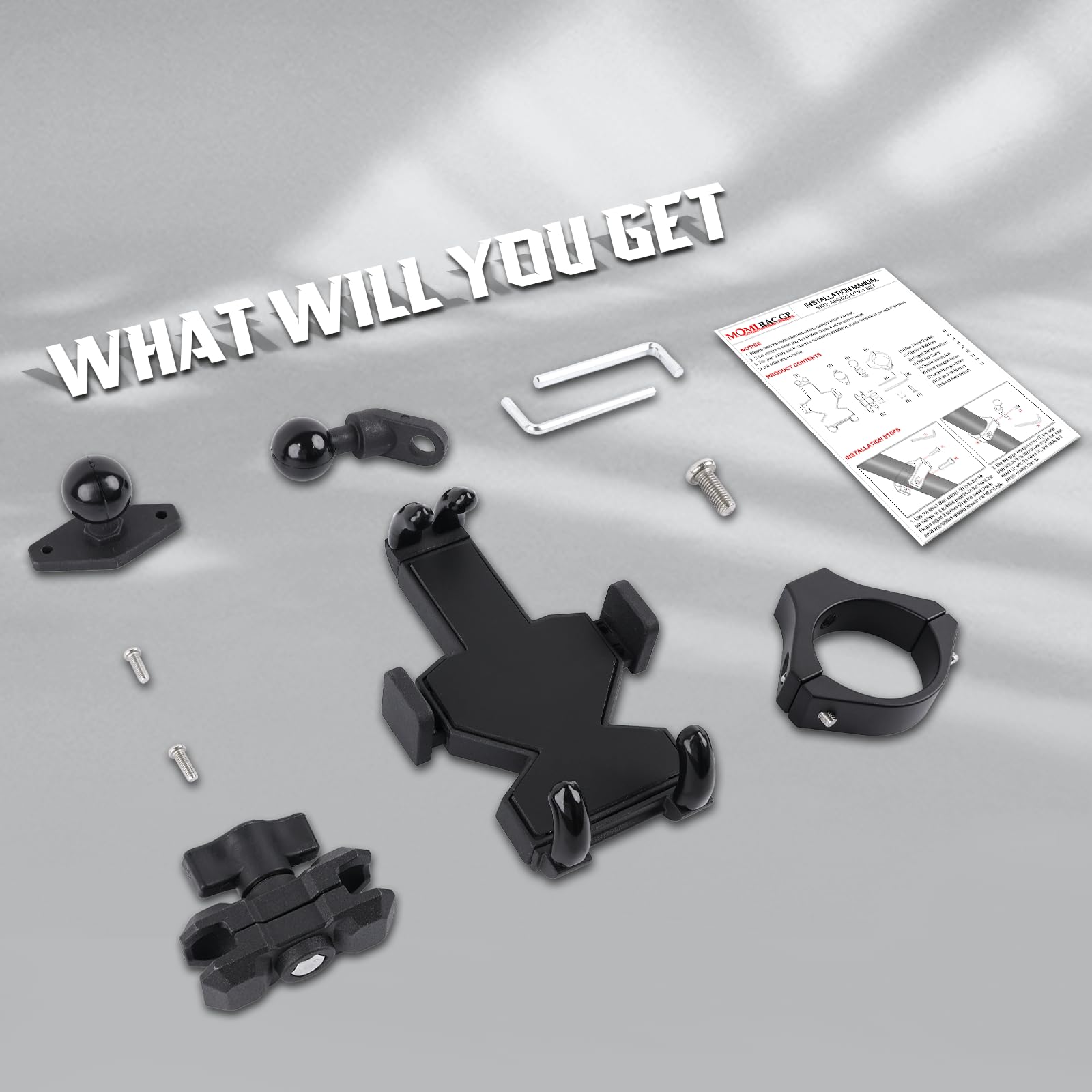 MOMI RAC GP UTV mount reduces vibration for clearer screen visibility