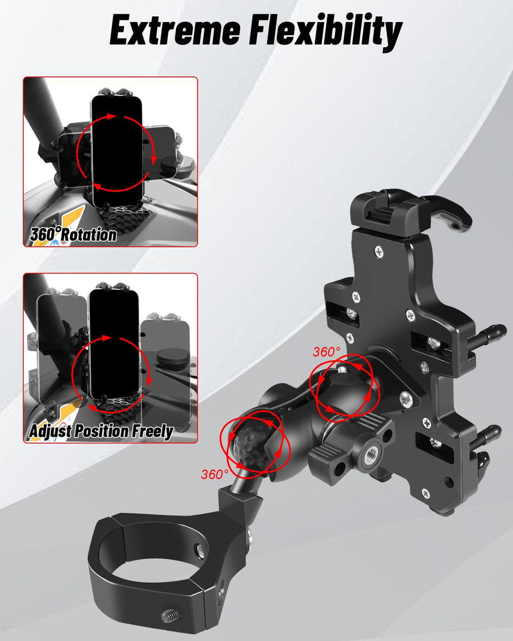 MOMI RAC GP dual 360-degree knobs enable precise angle positioning