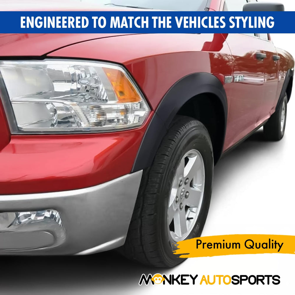 Monkey Autosports fender flare front right for Dodge Ram 1500, OEM-inspired protection and style