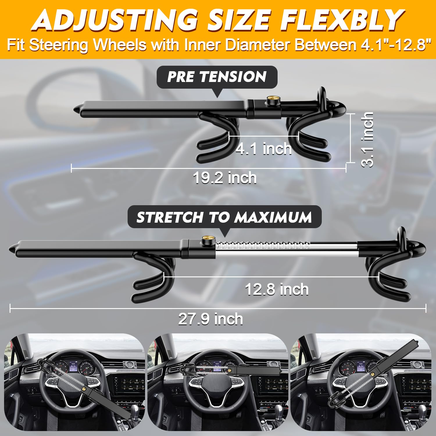 MONOJOY U-shaped twin-hook design deters theft at a glance