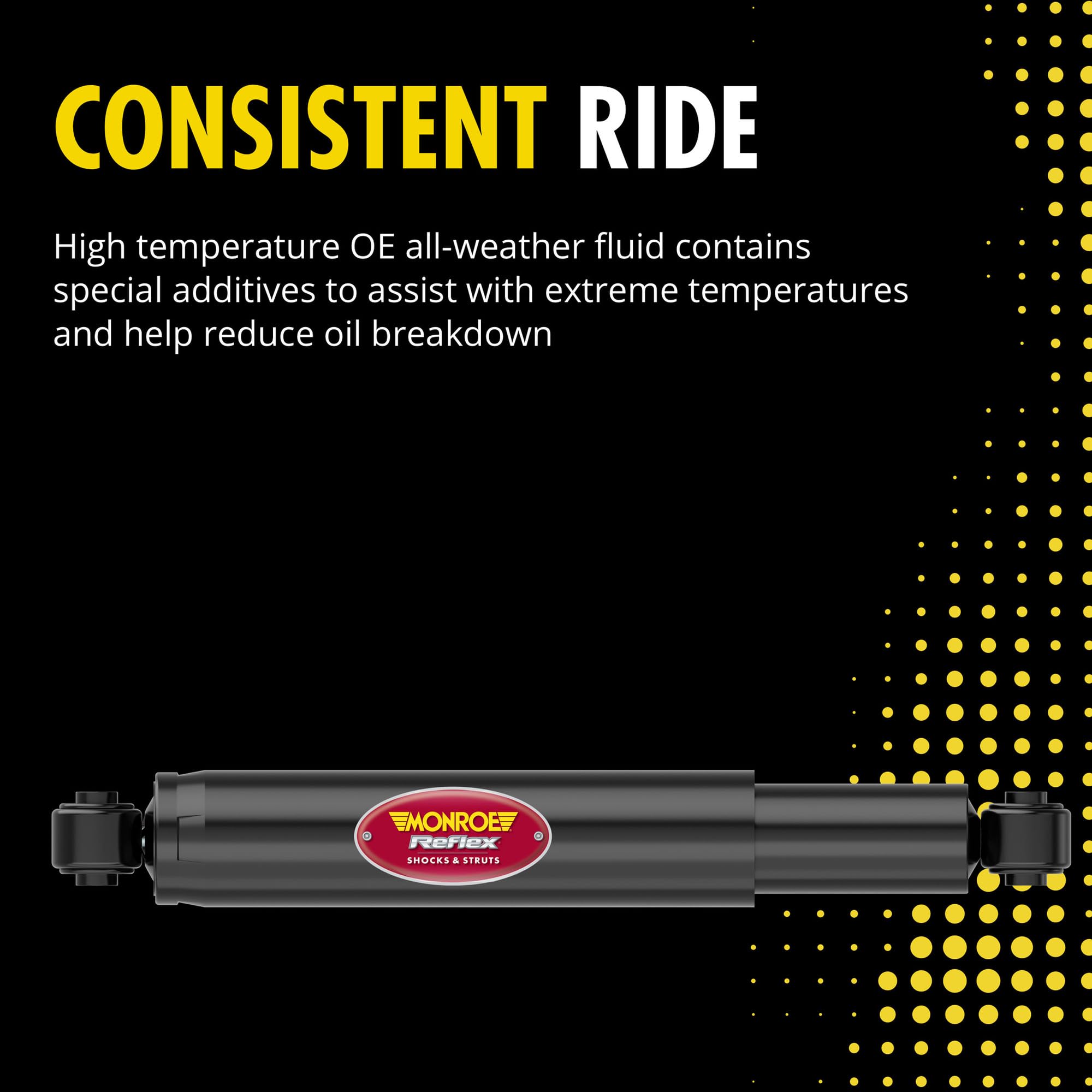 Monroe Reflex 911506 high-pressure gas chamber emphasizes rapid vehicle control.