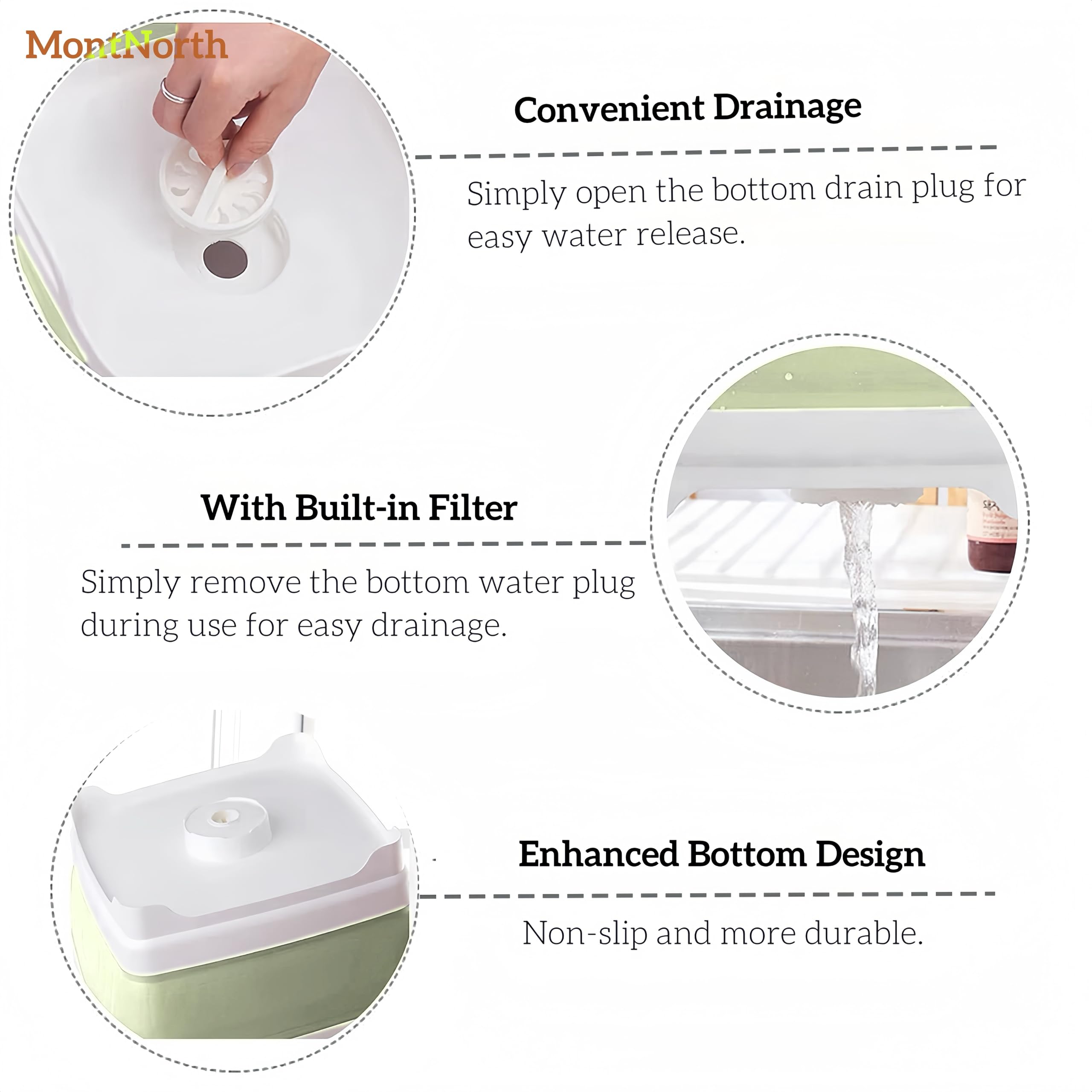 MontNorth BPA-free PP and TPR material for durable everyday use.