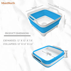 MontNorth camping sink with drain plug enables easy water drainage at sites.