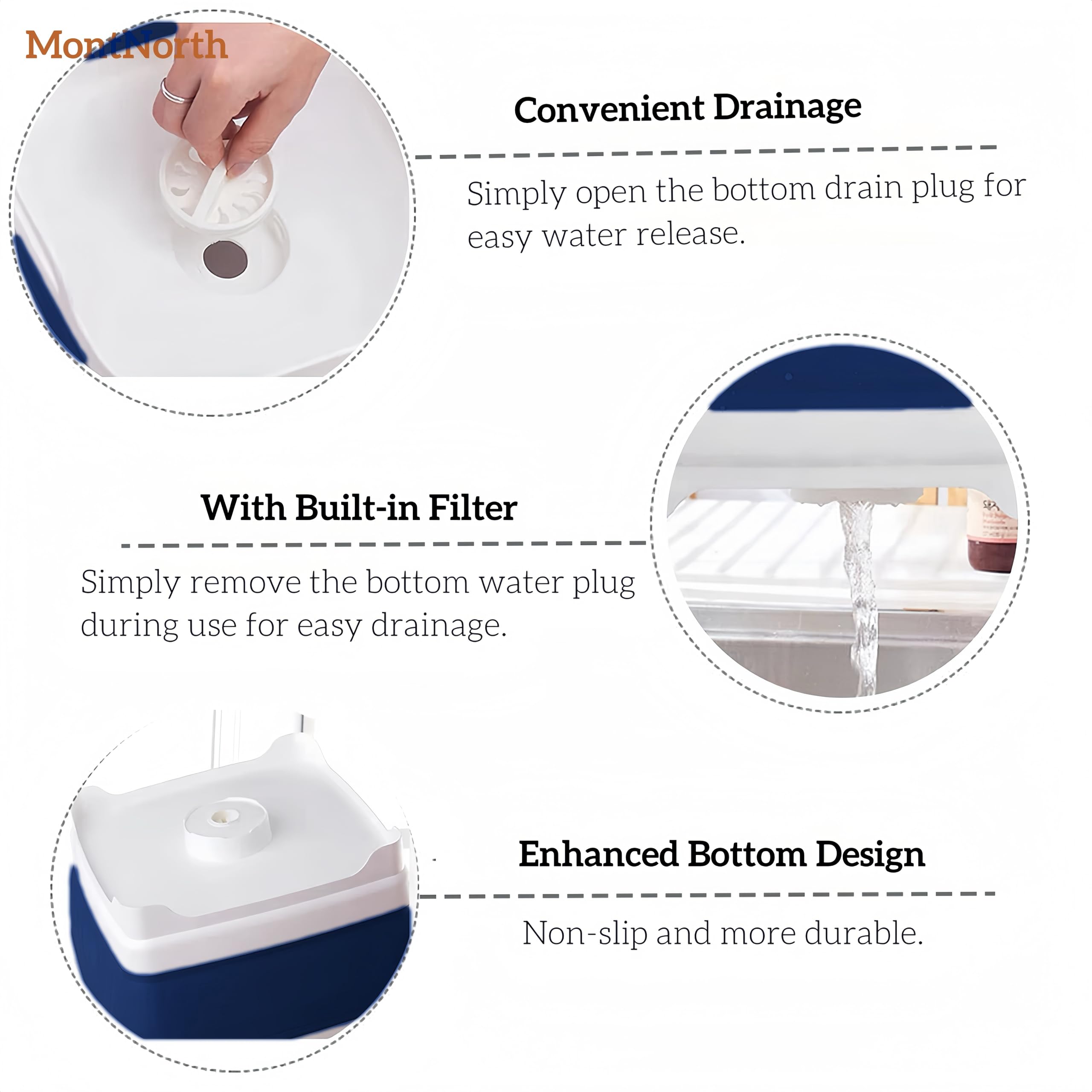MontNorth wash basin double-handles for easy lifting and transport