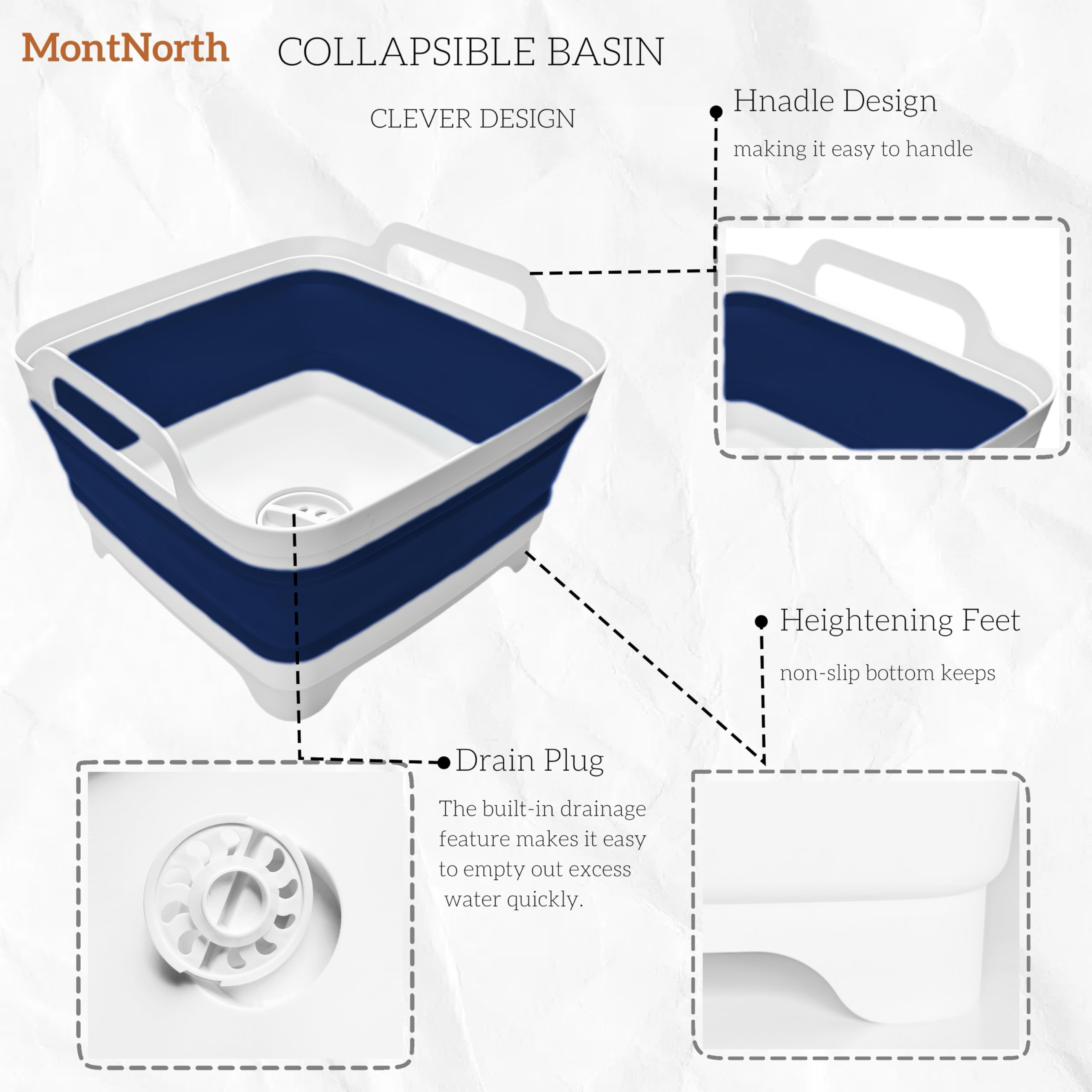 MontNorth basin with drain plug ready for camping wash station