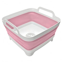 MontNorth collapsible wash basin pink with 9L capacity for versatile camping and kitchen tasks.