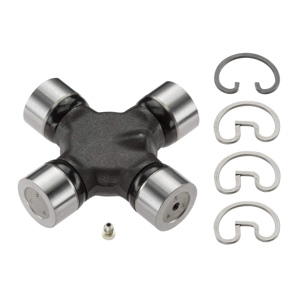 MOOG 270 greaseable U-joint assembly for Ford F-150, showing rugged high-torque construction