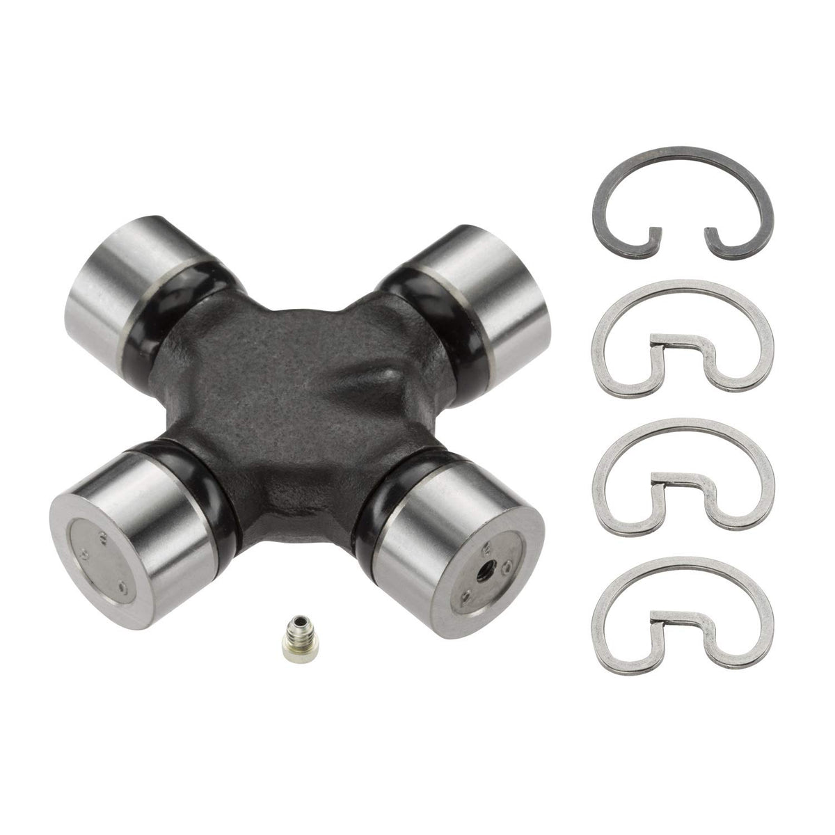 MOOG 270 greaseable U-joint assembly for Ford F-150, showing rugged high-torque construction