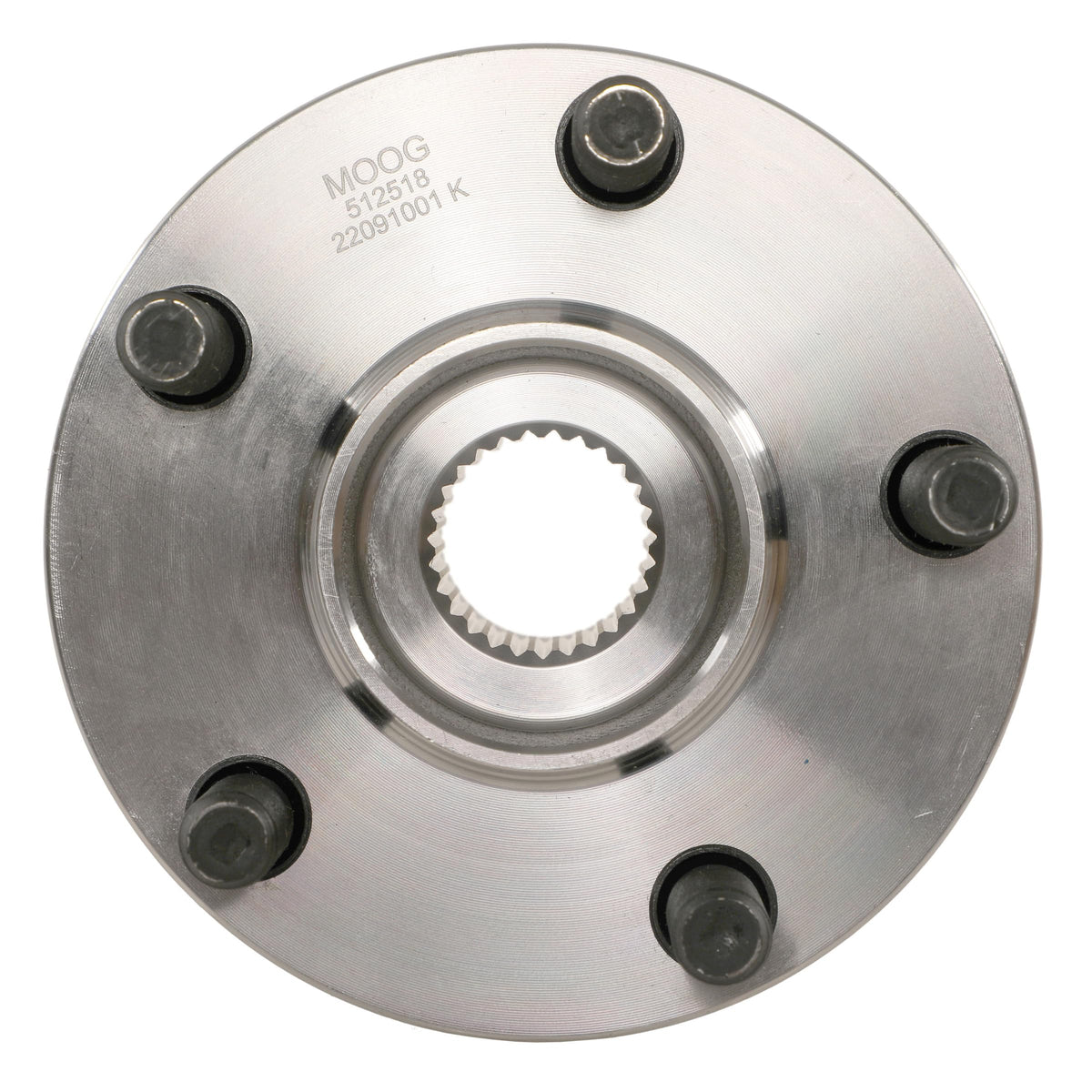 MOOG 512518 front wheel bearing hub assembly for Subaru Crosstrek and Forester, promoting smooth rotation