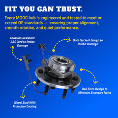 MOOG 515201 sealed bearing design highlights reduced noise and smooth ride.