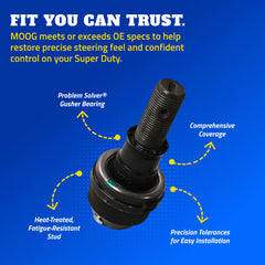 MOOG axle stability support improves control on rough roads.