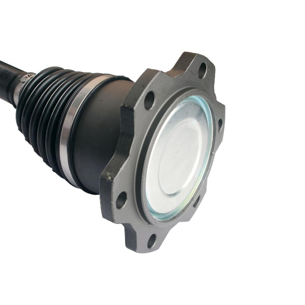 MOOG CV Axle Assembly 10H002 packaging, includes axle nut and bolts for complete repair.