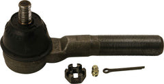 MOOG ES3096L steering tie rod end close-up showing rugged build for Jeep Wrangler