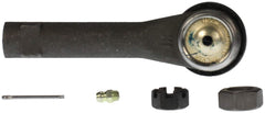 MOOG ES3493T outer tie rod end close-up, durable construction for long service life