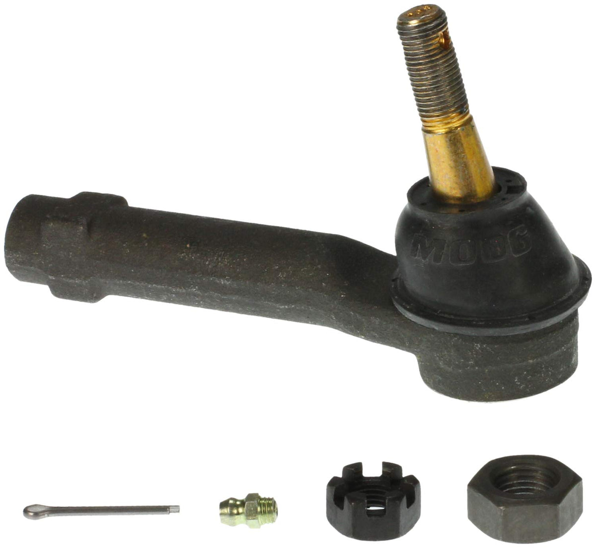 MOOG ES3493T steering tie rod end on Silverado 1500, front view, precise steering
