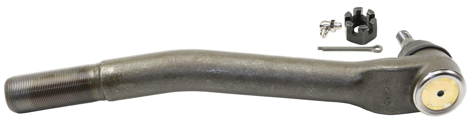MOOG ES80754 outer tie rod end under-vehicle shot, built to resist debris and wear