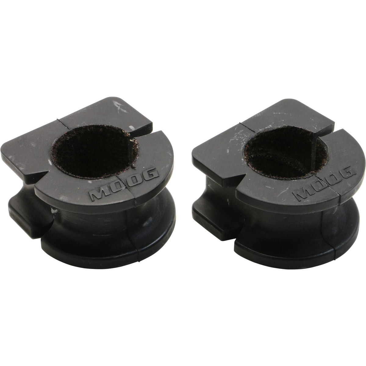 MOOG K201177 bushing close-up highlighting durable synthetic fabric lining.