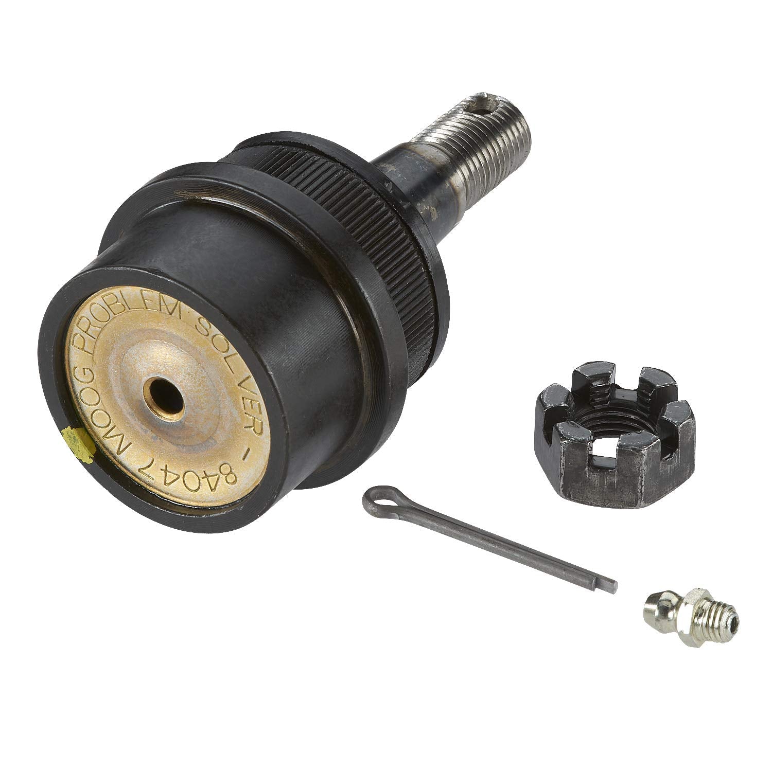 MOOG K3134T ball joint close-up showing precision fit and finish