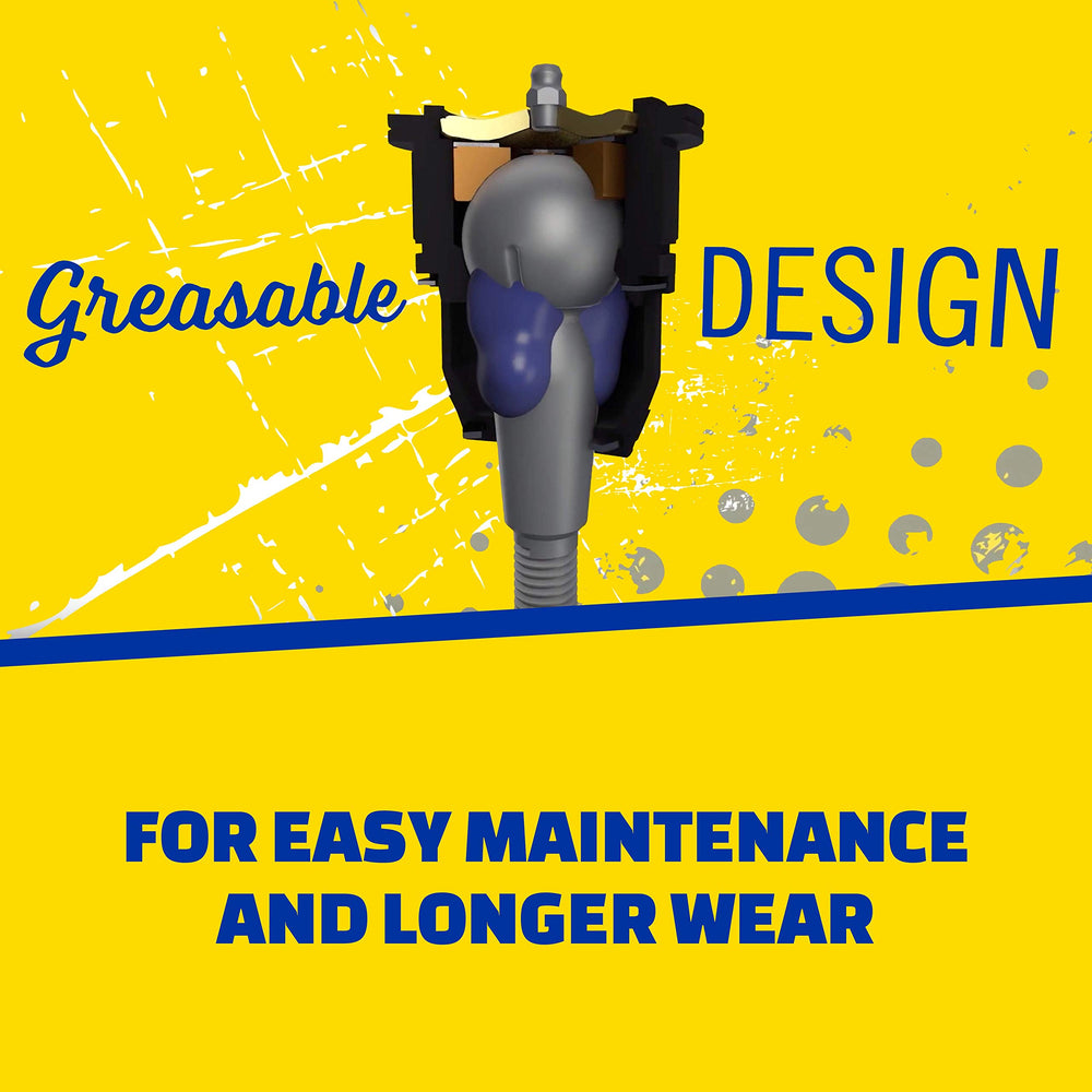 MOOG K6292 ball joint demonstrating rugged materials for long service life.